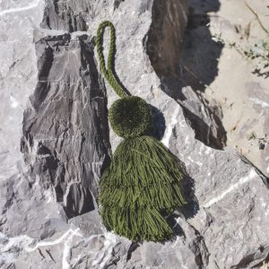Pompon Wayuu Vert Kaki