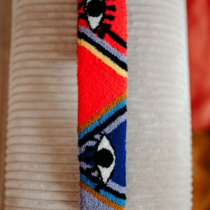 BANDOULIÈRE-BRODÉE-OEIL-ROUGE-ORANGE-FLUO-VERT-SAPIN-1
