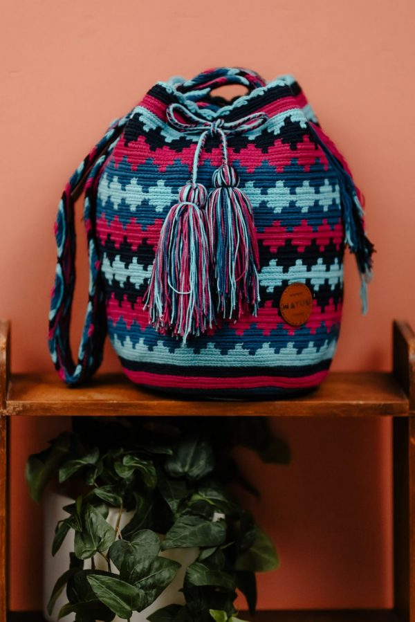 Sac mochila Wayuu multicolore